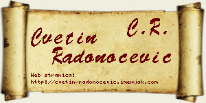 Cvetin Radonoćević vizit kartica